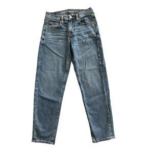 American Eagle Womens 90s Straight Jeans Size 0 SHORT Medium Wash Stretch